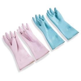 Reusable Dishwashing Gloves, 2 Pairs Colorful Reusable Household Kitchen Cleaning Gloves for Washing Dishes and Cleaning Tasks