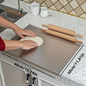 Stainless Steel Cutting Board for Kitchen - Large 304 Chopping Boards, Suitable for Meat Vegetables Bread and Baking,Kitchen Accessories, (size: 30cm*40cm)